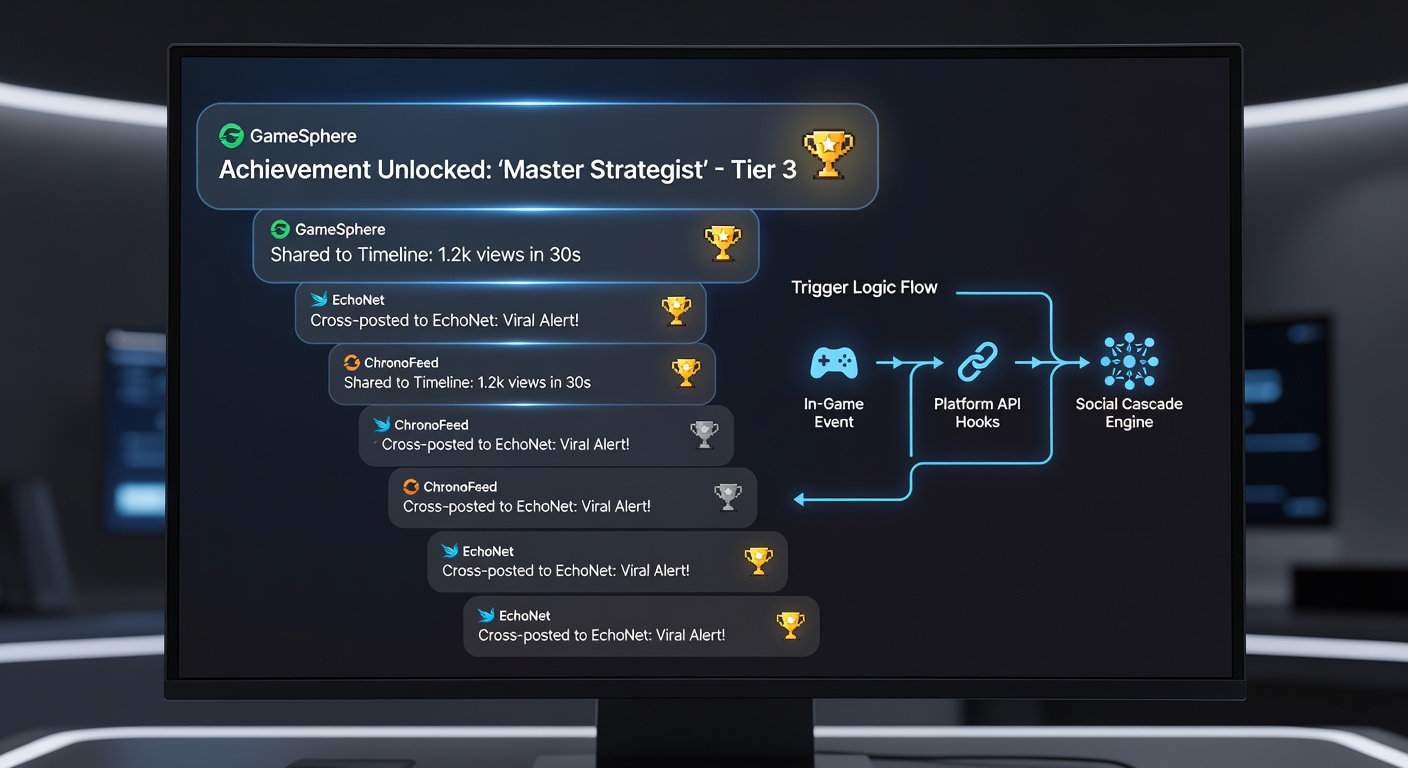 Screenshot of a Discord server with automated achievement notifications and corresponding Twitter thread updates during a live game event