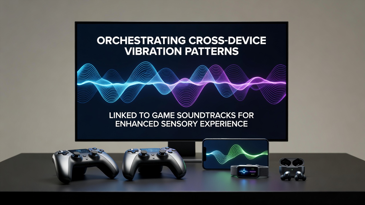 Multiple devices displaying synchronized haptic feedback during a horror stream