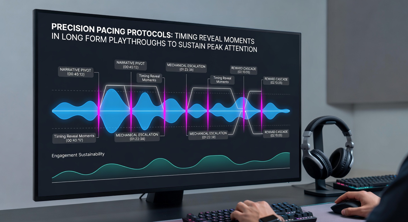 Detailed view of a streaming setup showing timing overlays used during long form gameplay reveals